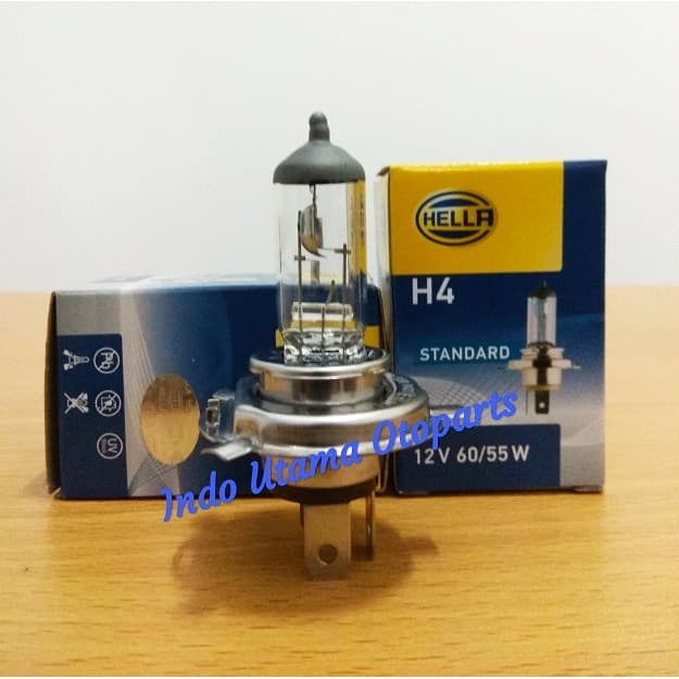 Bohlam lampu halogen Hella H4 P43T 12V 60/55W HELLA