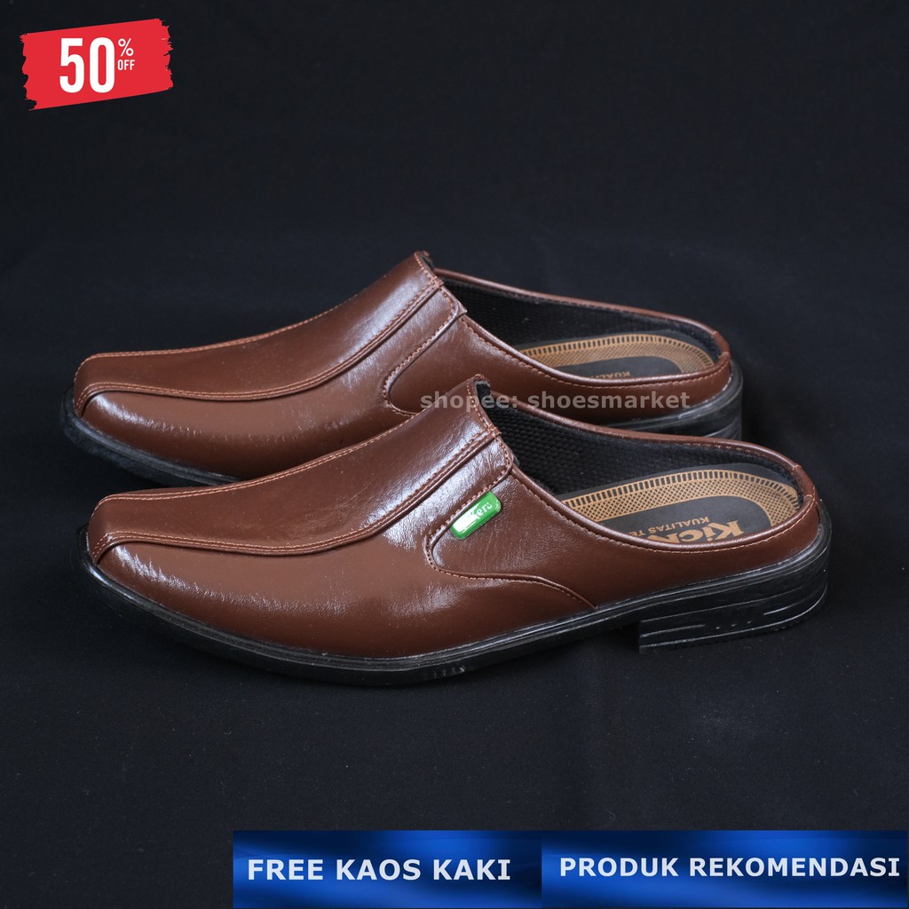 Sepatu Sendal Pria Slop Bustong Cowok Casual Santai Formal Kerja
