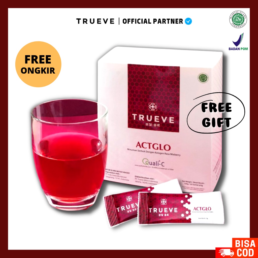 [ FREE GIFT ]  TRUEVE Actglo Collagen Drink Isi 20 Sachet