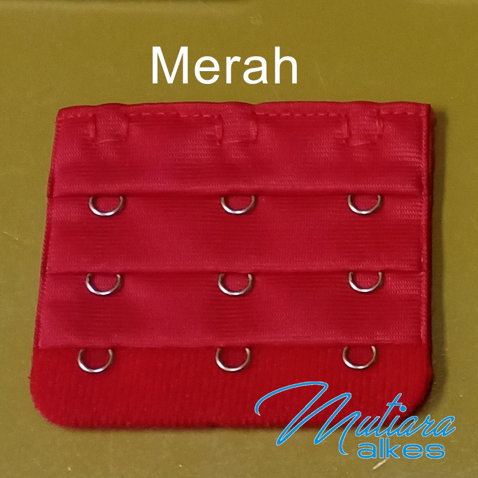Pengait Bra Extension / Penyambung tali BH 3 kait / Sambungan Bra Save-Merah