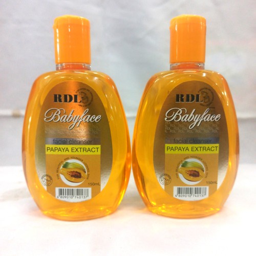 RDL - FACIAL CLEANSER RDL EXTRACT PEPAYA, Pembersih kulit wajah, toner wajah