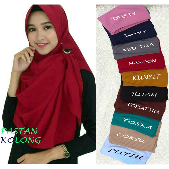 (ASLI) PASTAN KOLONG PERMATA KANCING BUBBLE POP PASHMINA