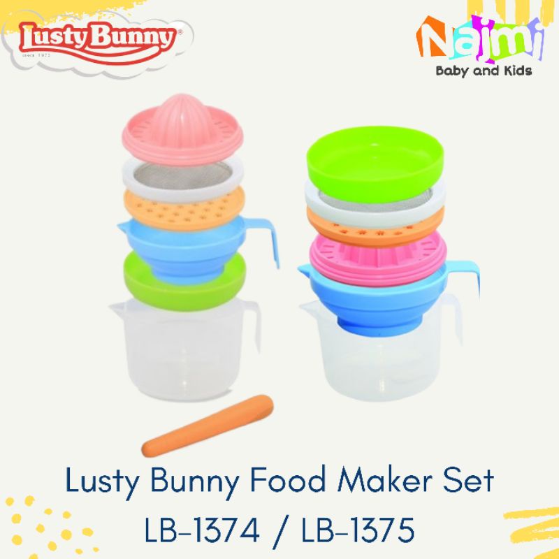 LB1374 LB1375 Lusty Bunny Baby Food Maker Set Saringan MPASI Bayi