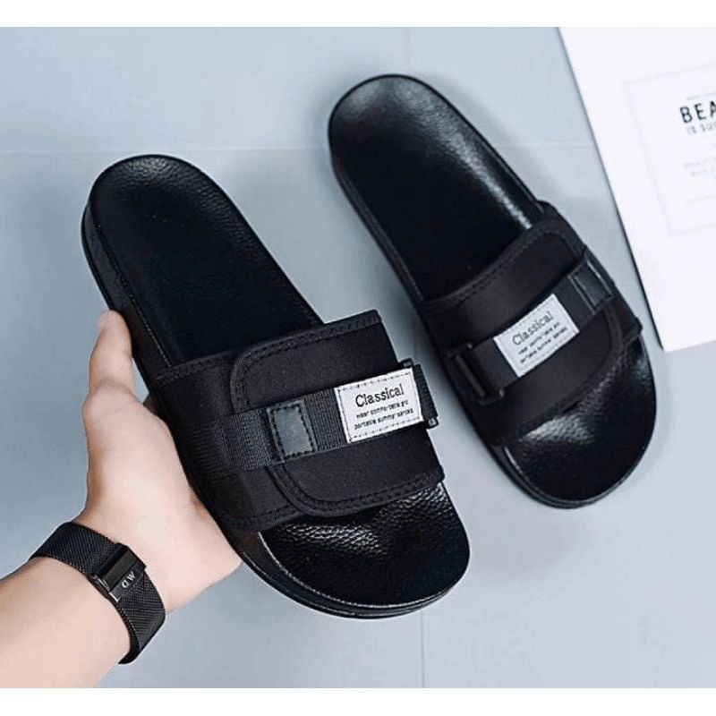 Sandal Slide Pria Classical Muka Jahit