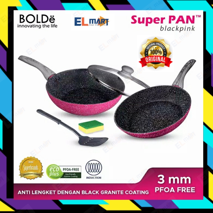 BOLDe super pan granite coating set 5pc Blackpink