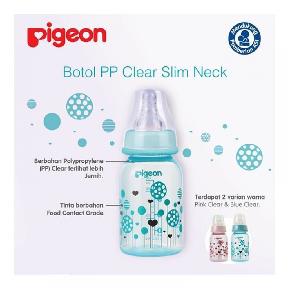 Pigeon Bottle Premium Clear PP 120ml - Blue