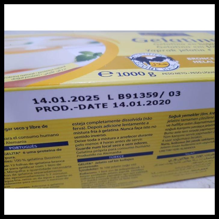 

TERBARUU!! Gelatin Sheet HALAL by Gelita, 100 gr / 30 lembar COD