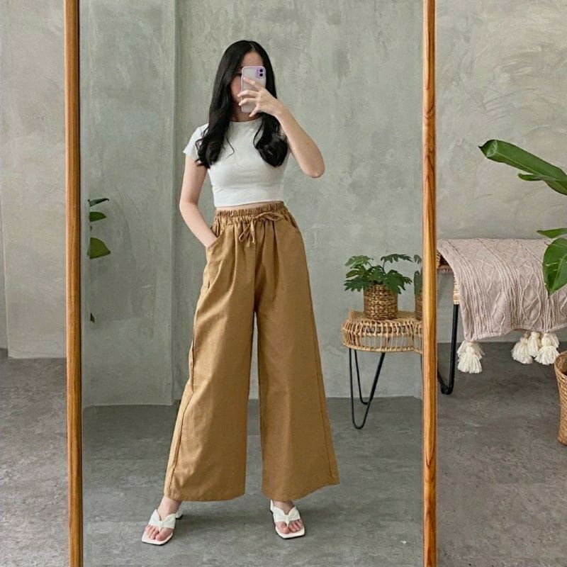 Highwaist Kulot Linen Premium Laura Slim Kulot Highwaist / Kulot Linen SEOUL