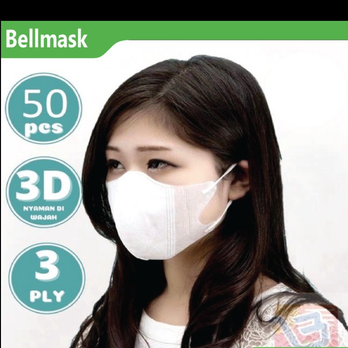 MASKER DUCKBILL 3PLY - 3 PLY - FACE MASK PUTIH HITAM PER PCS