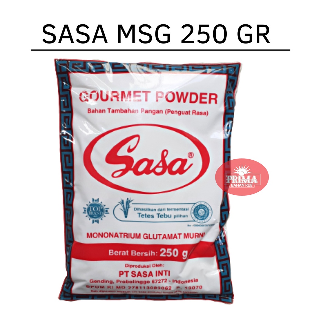 

SASA MSG 250 GR /Sasa Penyedap/Rasa Gourmet Powder/Penguat Rasa Mononatrium Glutamat Murni