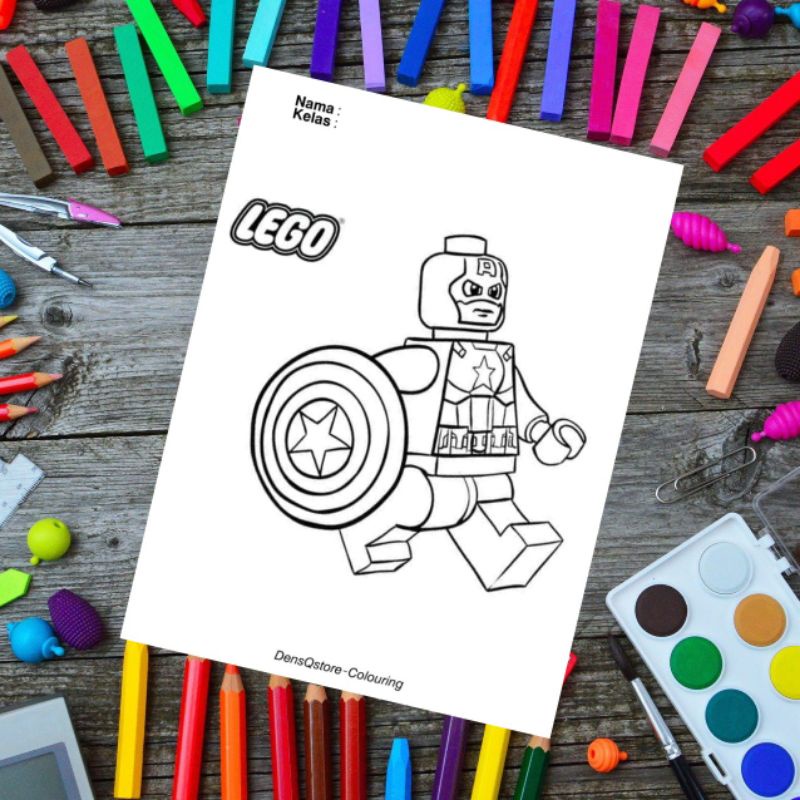 

Kertas Mewarnai Anak Tema Lego (10 Lembar Gambar) - Kertas BC 160 Gsm