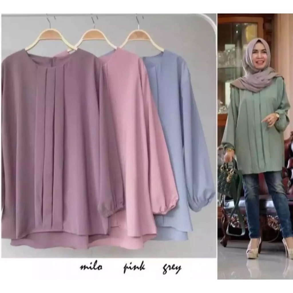 ATASAN WANITA ISYANA / ATASAN BLUS TERBARU WANITA / BAJU ATASAN MODERN 2021 / ATASAN LIPAT DADA / BL