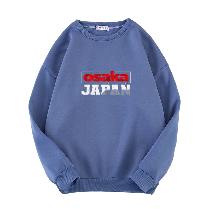 Osaka Crewneck Sweater Pria Fleece Size M - XXL