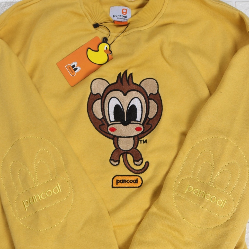 JAKET SWEATER CREWNECK PANCOAT LITTLE MONKEY SIMPLE UNISEX GOOD QUALITY