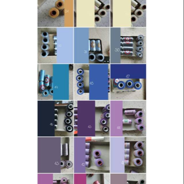 Benang jahit seri biru ungu