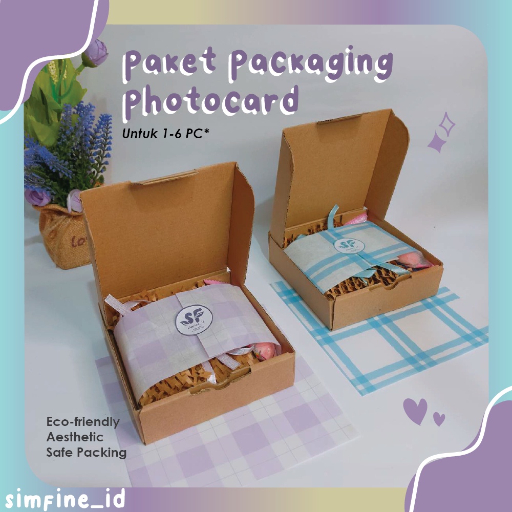 [Minimal Beli 3] Paket Packing Eco-friendly Photocard / Aesthetic Safe Packaging / Alternative Packi