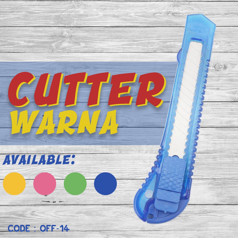 

CUTTER WARNA WARNI ALAT KANTOR PISAU KATER SERBAGUNA - OFF-14