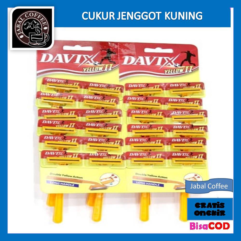 Alat Cukur Kumis Kuning / Alat Cukur Jenggot / Alat Cukur Dua Mata Pisau / Cukuran Kumis Dan Jenggot 03