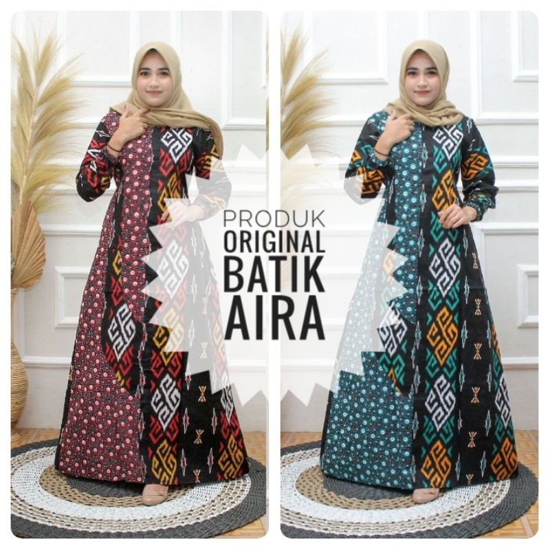 Gamis Batik Kombinasi Motif Songket