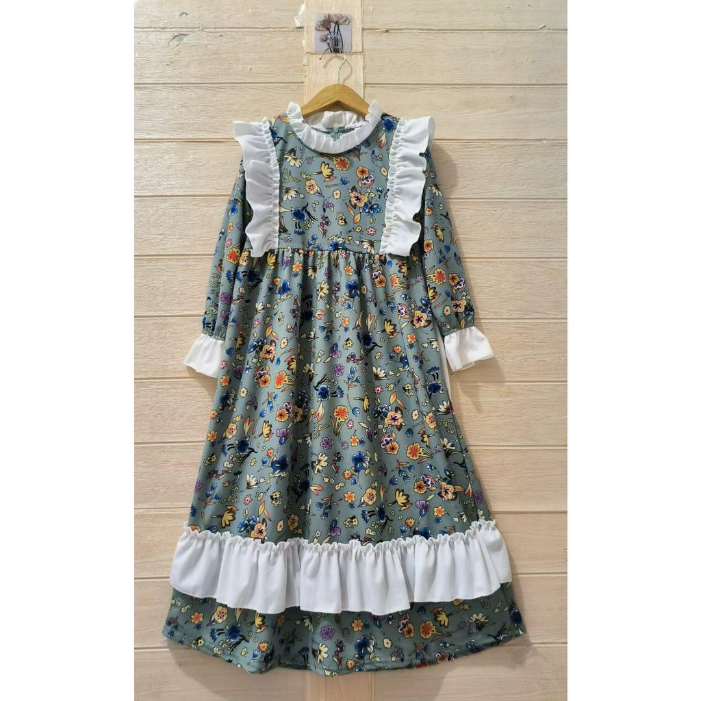 MOMOGI - GAMIS MAXI ANAK PEREMPUAN FLORAL FELYCIA / VOXY PREMIUM / Usia 5-13thn