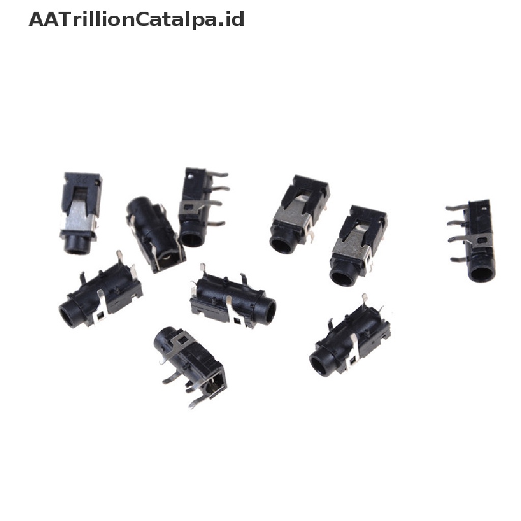 10 Pcs Panel PCB Mount 4 Pin 1 / 8 &quot;3.5mm Female Socket Jack Headphone Stereo