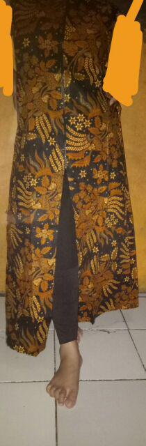 Maxi Cardi Batik Outer Wear Long Vest Sogan Series #2 Longvest Ethnic Rompi Panjang Nirmala