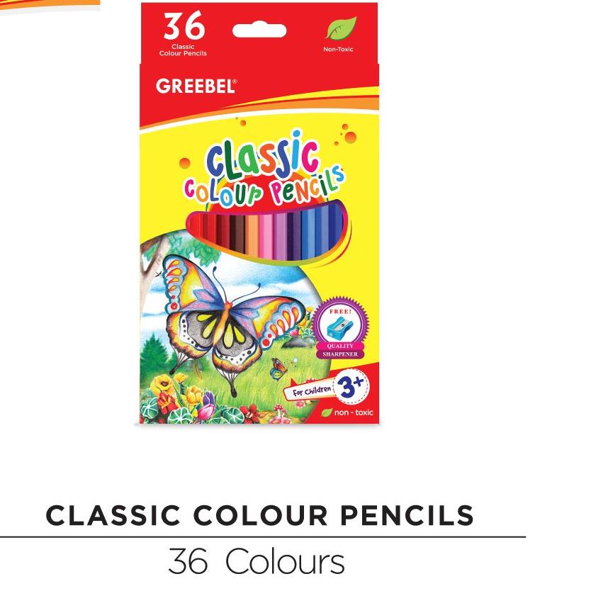 

New GREEBEL Pensil Warna Classic Colour Pencils 36 Warna 7036 ..