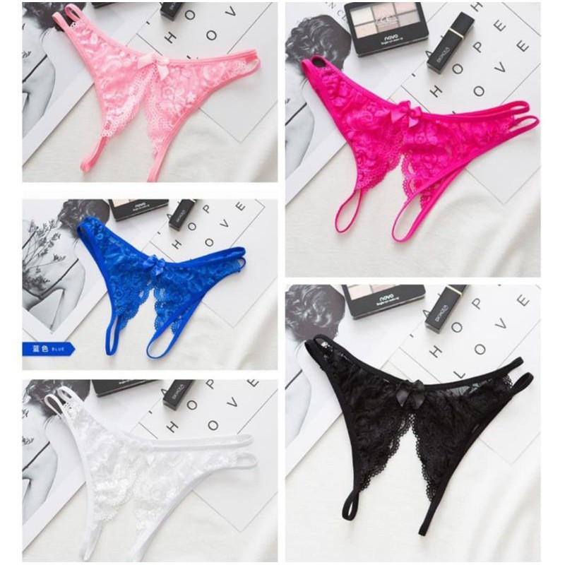 Desecrettz Panties #016 Celana Dalam Wanita Dewasa Model Sexy G String With Open Crotch Open Miss V, CD Wanita Sexy, Baju Tidur Wanita Sexy, Baju Haram Sexy