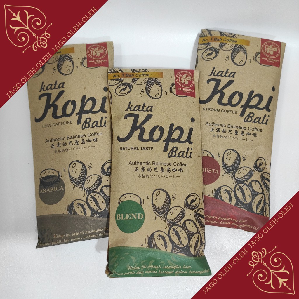 Kopi Bali Nikmat Kintamani - Kata Kopi 100gr - Bubuk Arabica - Robusta &amp; Blend