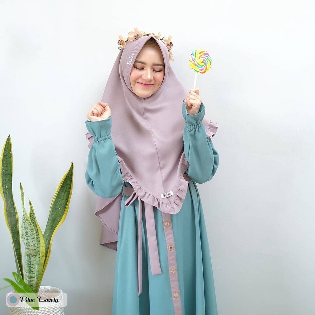 FMOS Talita  Gamis Syari Size S M L XL Fashion Muslim GamisTerbaru 2021-3