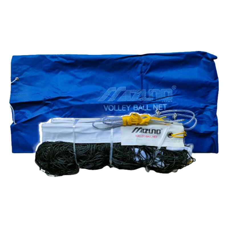 Jaring Net Lapangan Voli Mizuno Tali Seling Baja Kuat Dengan List Double Band Net Voli Premium Bagus