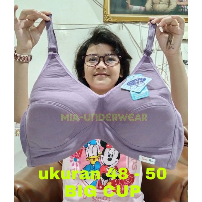 Sport Bra Cup Besar - BH Wanita Tanpa Kawat Tanpa Busa Size Jumbo 48 - 50