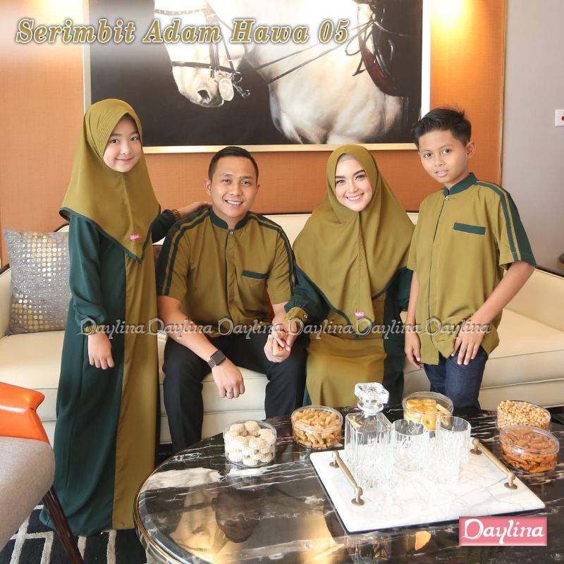 PROMO Sarimbit Adam Hawa Series by Daylinahijab Sale Grade B Premium Gamis Dewasa Baju Anak Seragam Keluarga Couple Lebaran