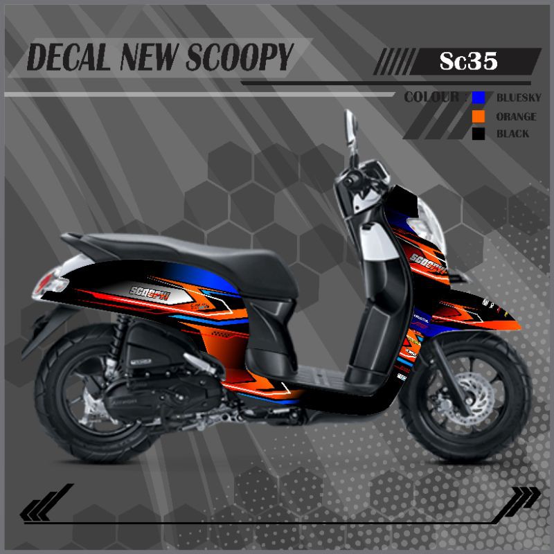 Decal new scoopy black 35