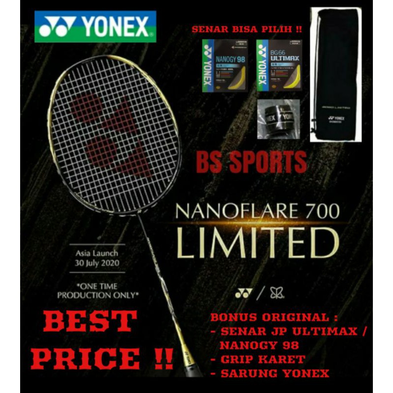 RAKET BADMINTON RAKET YONEX NANOFLARE 700 LIMITED ORIGINAL
