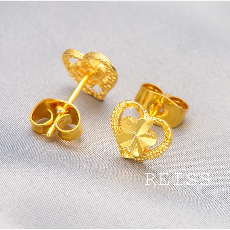Emas Saudi 18k Emas Murni Anting Cinta Vietnam Pasir Anting Emas