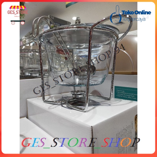 Delicia Food Warmer Mangkuk kaca penghangat Sup 4 ltr/Penghangat makanan Food Warmer/food warmer pra
