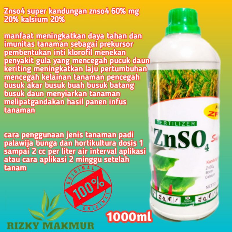 pupuk Znso4 cair 1000 ml