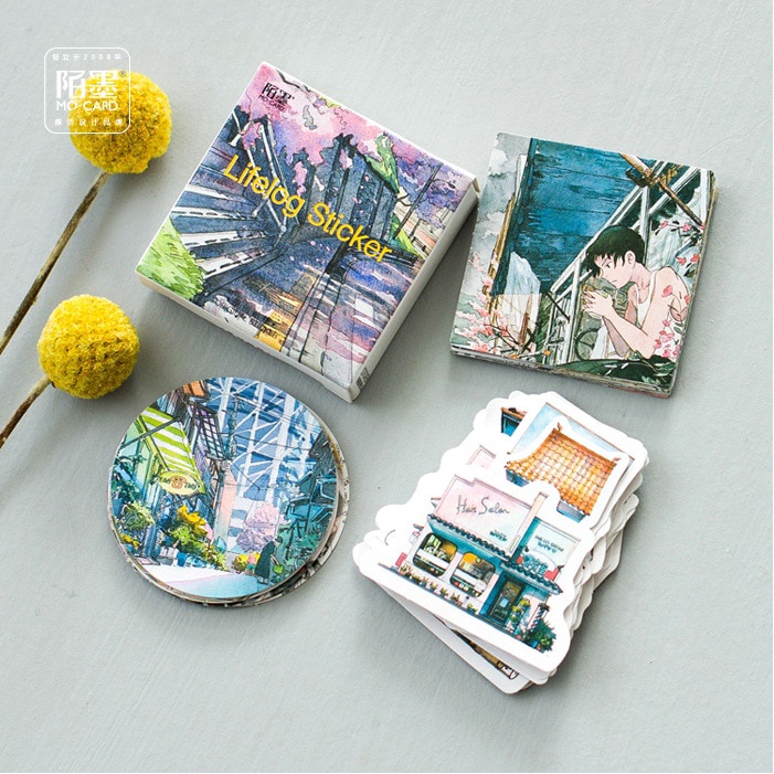 

Sticker "Japanese View" For DIY Scrapbook, Planner, Journal