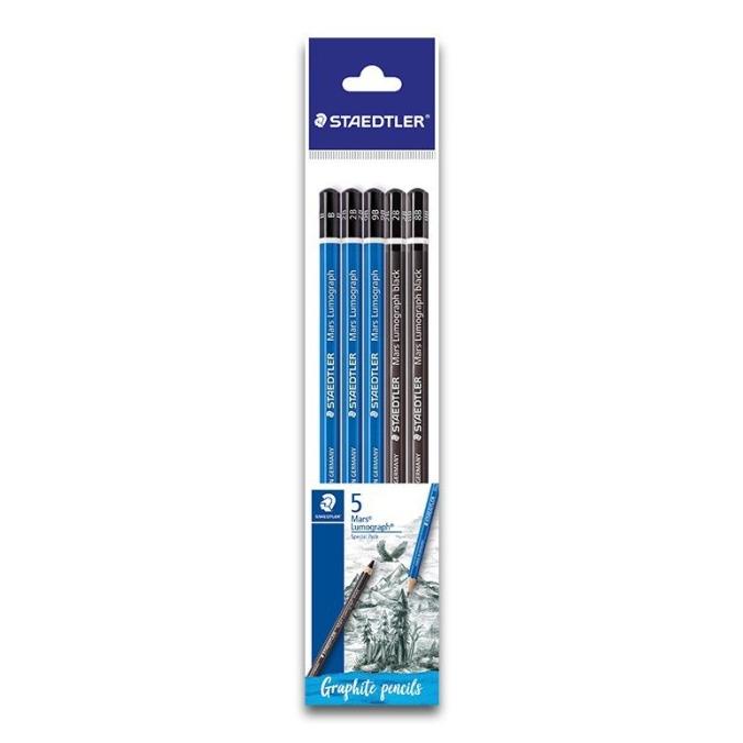 

><><><] Staedtler Mars Lumograph Pencil Set 5 Degree / Pensil Staedtler