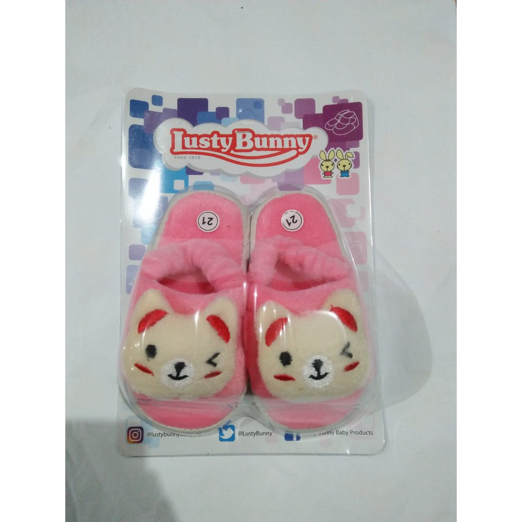 LUSTY BUNNY SEPATU SENDAL BULU LUCU FASHION BEST SELLER PS9721