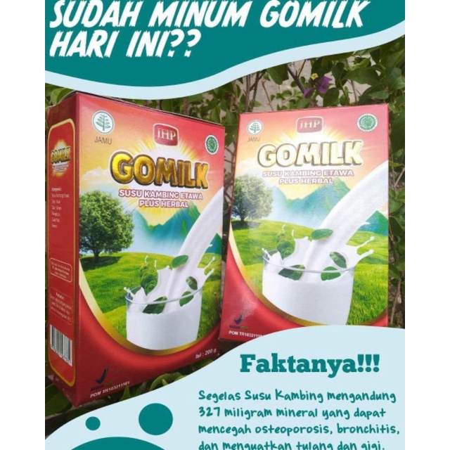

GOMILK Susu Kambing Etawa Plus Herbal - Gomilk 200 gram - Susu Kambing Etawa - Susu Kesehatan - Susu Penderita Diabetes