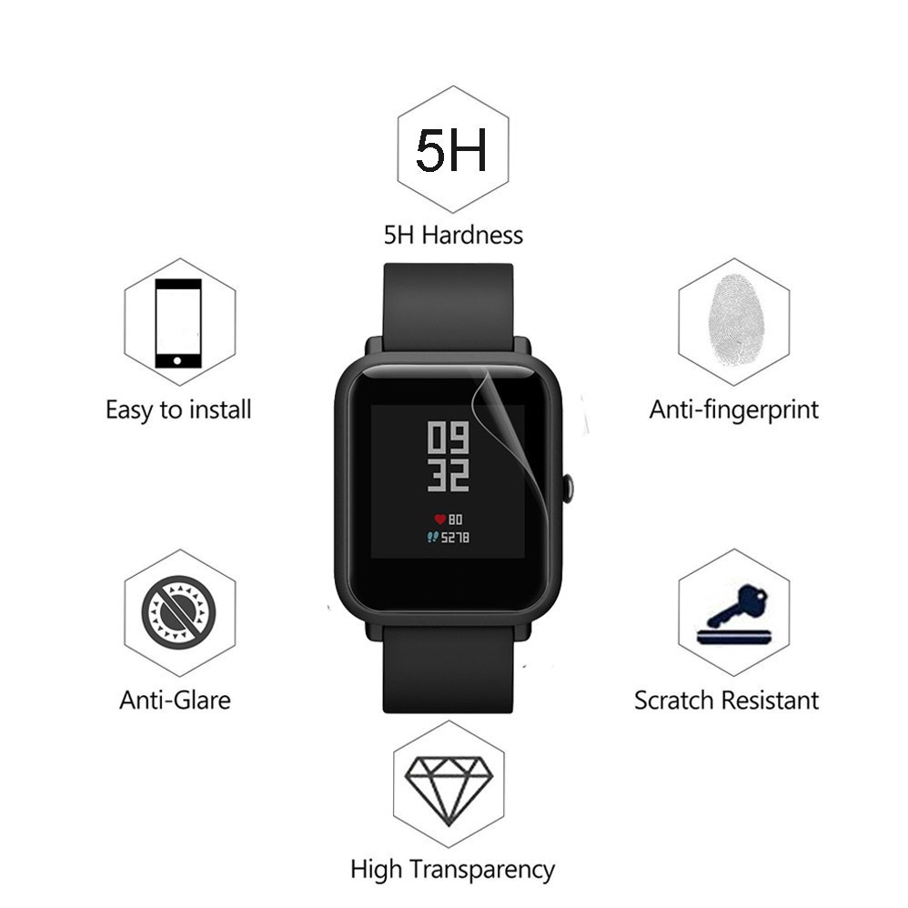 1pc Film Pelindung Layar Bahan TPU Lembut Anti Gores Untuk Smartwatch HuaMi Amazfit GTS 2 Mini / Full Coverage