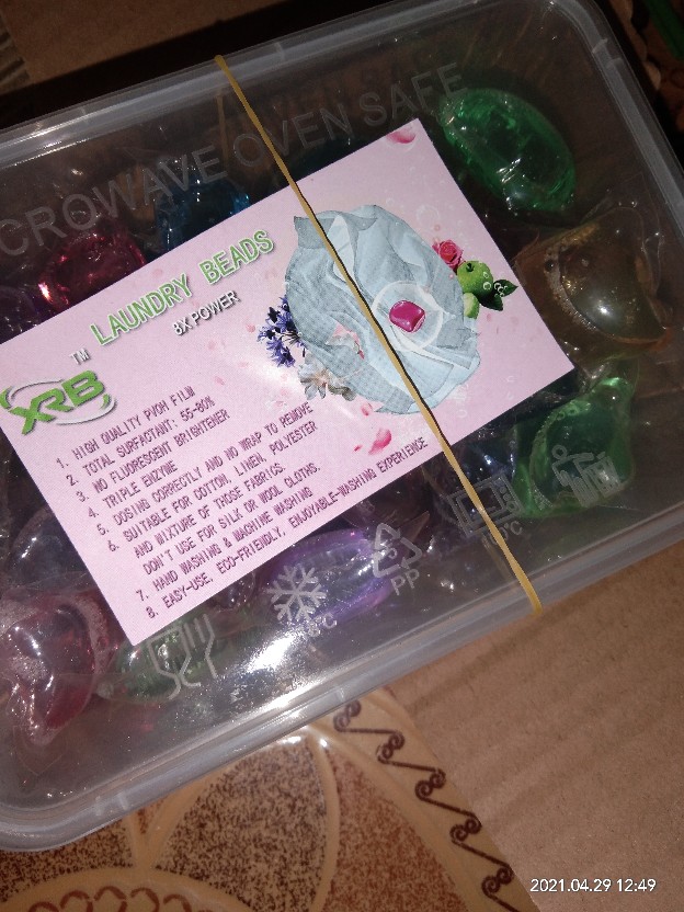 Xrb Original Laundry Beads  1box Isi 100pcs Gel Ball/sabun Cuci Antiseptic /deterjen Gel Sabun Cuci