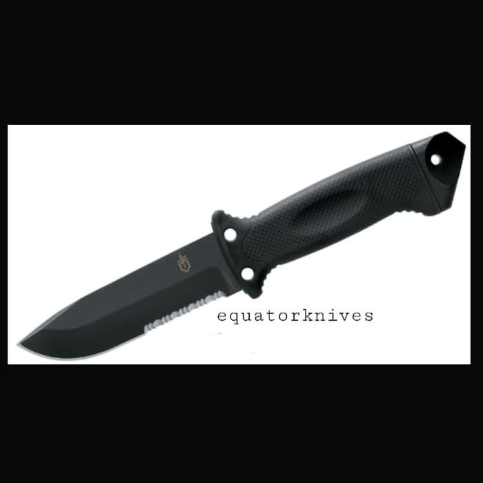 [sport outdoor] Gerber LMF II Fixed 4.84 in Black Combo Blade Black GFN bagus&berkualitas