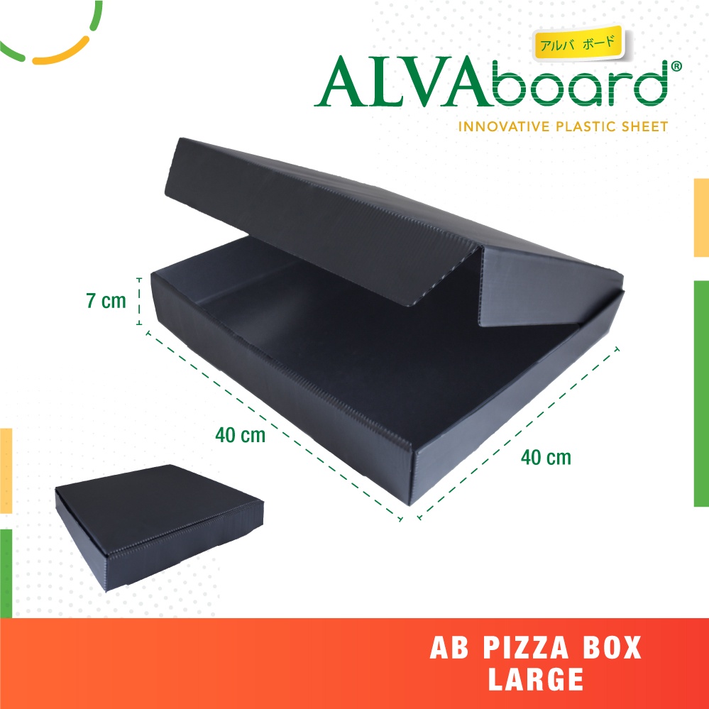 

ALVAboard Kardus Pizza Box Kotak Ringan Kuat Food Grade Ukuran 40x40x7 Cm