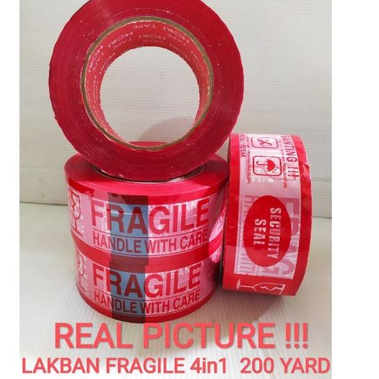 

[IC862] NEW!! LAKBAN PRINTING 48mm × 200'YARD fragile & jangan dibanting MURAH Shopee 2020