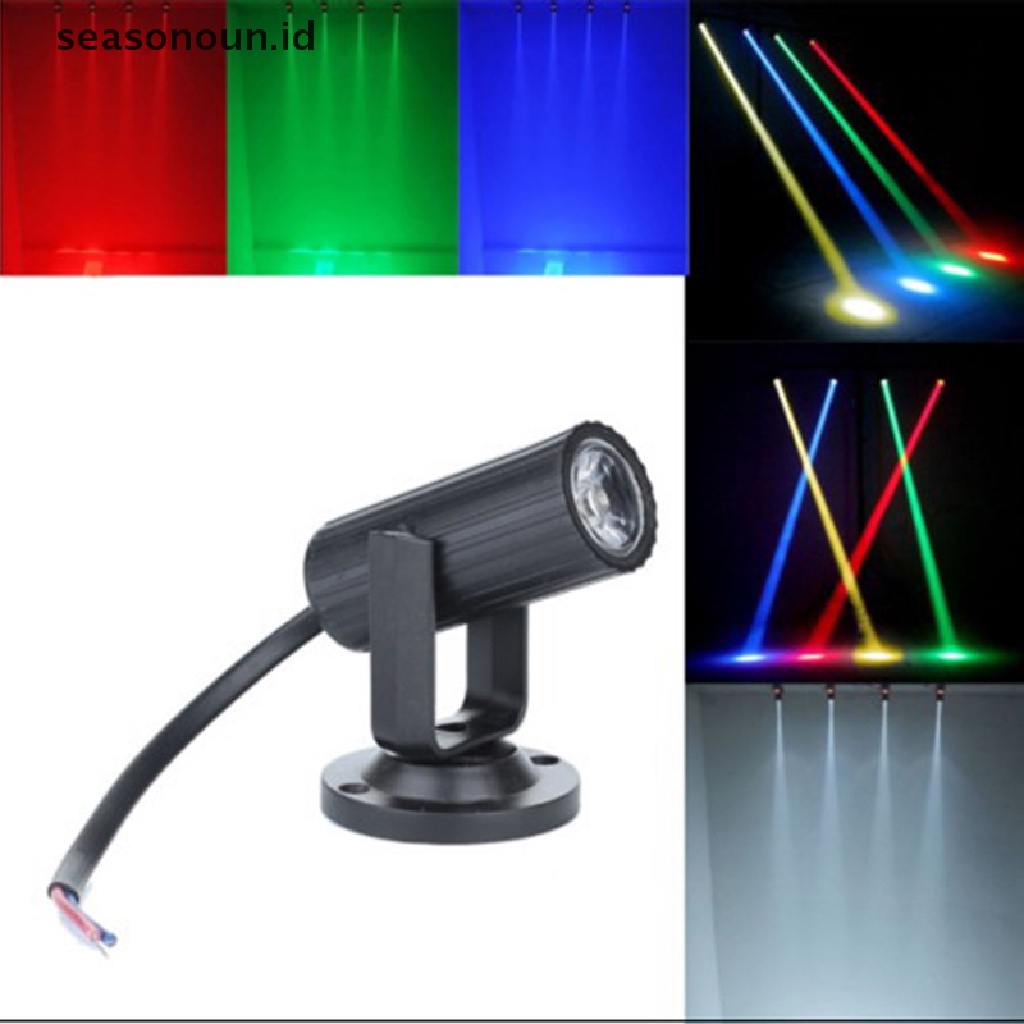Seasonoun Lampu Sorot LED RGBW 1W Untuk Panggung / Pesta / DJ / Disko DMX