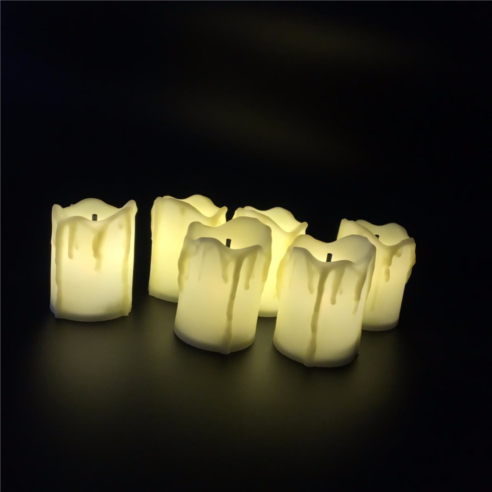 1Pc LED Electronic Simulation Candles Light/Romantic White Tealight Lamp/Flameless Christmas Holiday Halloween Wedding Decoration