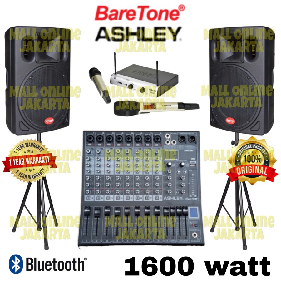 Paket speaker aktif Baretone 15 inch 1530 Pro sound system outdoor